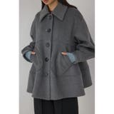 T.GRY | ボリュームスリーブペプラムコート | AZUL BY MOUSSY