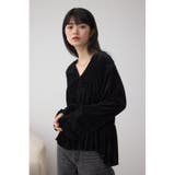 ベロアリボンブラウス | AZUL BY MOUSSY | 詳細画像3