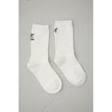 ワンポイント刺繍ソックス | AZUL BY MOUSSY | 詳細画像1