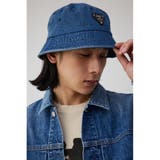 ロゴプレートストーンウォッシュバケットハット | AZUL BY MOUSSY | 詳細画像1 