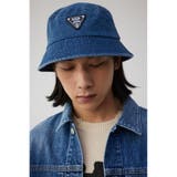 BLU | ロゴプレートストーンウォッシュバケットハット | AZUL BY MOUSSY