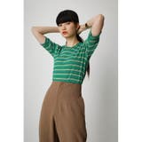MULTICOLOR BORDER RIB TOPS | AZUL BY MOUSSY | 詳細画像12 