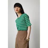 MULTICOLOR BORDER RIB TOPS | AZUL BY MOUSSY | 詳細画像13 