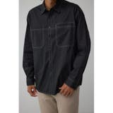 配色ステッチ長袖シャツ | AZUL BY MOUSSY | 詳細画像1 