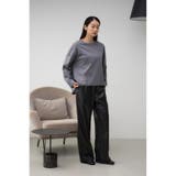 レザーライクリラックスワイドパンツ | AZUL BY MOUSSY | 詳細画像4