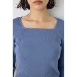 スクエアネックリブニット | AZUL BY MOUSSY | 詳細画像36
