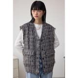 ツイードフリンジベスト | AZUL BY MOUSSY | 詳細画像13 