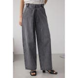 L/BLK1 | AZUL DENIM フロントタックワイドデニム | AZUL BY MOUSSY