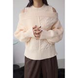 オープンショルダーケーブルニット | AZUL BY MOUSSY | 詳細画像1