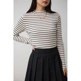 柄WHT5 | ランダムリブハイネックニットトップス | AZUL BY MOUSSY