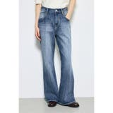 BLU | AZUL DENIM センタープレスフレアデニム ロング丈 | AZUL BY MOUSSY