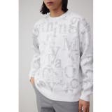 WHT | シルバー総柄ニットトップス | AZUL BY MOUSSY