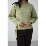 L/KHA1 | サイドレースアップケーブルニット | AZUL BY MOUSSY