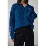 D/BLU3 | ステッチデザインケーブルニット | AZUL BY MOUSSY