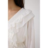 ラッフルショルダー長袖ブラウス | AZUL BY MOUSSY | 詳細画像10 