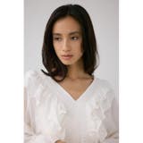 ラッフルショルダー長袖ブラウス | AZUL BY MOUSSY | 詳細画像2 