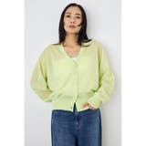 LIME | シアーニットカーディガン | AZUL BY MOUSSY