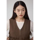 ジップペプラムサイドドロストベスト | AZUL BY MOUSSY | 詳細画像12 