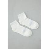 WHT | ジャガードロゴアングルソックス | AZUL BY MOUSSY