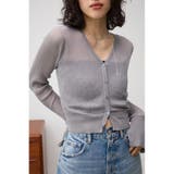 GRY | シアーリブショートカーデ | AZUL BY MOUSSY