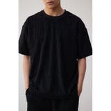 BLK | ロゴ総柄パイルトップス | AZUL BY MOUSSY