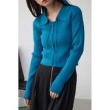 BLU | レースアップポロカラーニット | AZUL BY MOUSSY