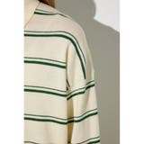 カシミヤミックスポロカラーボーダーニット | AZUL BY MOUSSY | 詳細画像12 