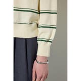 カシミヤミックスポロカラーボーダーニット | AZUL BY MOUSSY | 詳細画像13