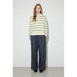 カシミヤミックスポロカラーボーダーニット | AZUL BY MOUSSY | 詳細画像7 