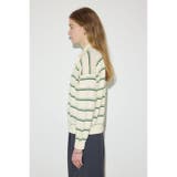 カシミヤミックスポロカラーボーダーニット | AZUL BY MOUSSY | 詳細画像9 