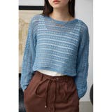 BLU | クロップドクロシェニットトップス | AZUL BY MOUSSY
