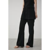 BLK | JACQUARD RIB FLARE PANTS | AZUL BY MOUSSY