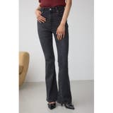 L/BLK1 | AZUL DENIM フレアデニムロング丈 | AZUL BY MOUSSY