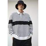 BIG BORDER RUGGER SHIRT | AZUL BY MOUSSY | 詳細画像2 