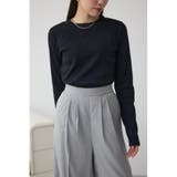 BLK | シアーネックリブトップス | AZUL BY MOUSSY