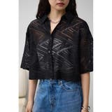 BLK | ハーフスリーブクロップドレースシャツ | AZUL BY MOUSSY