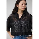 ハーフスリーブクロップドレースシャツ | AZUL BY MOUSSY | 詳細画像11