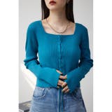 BLU | レースアップデザインリブニット | AZUL BY MOUSSY