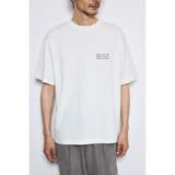 引き揃え天竺バックメッセージロゴTシャツ | AZUL BY MOUSSY | 詳細画像1 