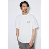引き揃え天竺バックメッセージロゴTシャツ | AZUL BY MOUSSY | 詳細画像2 