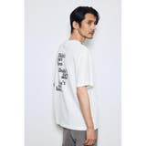 引き揃え天竺バックメッセージロゴTシャツ | AZUL BY MOUSSY | 詳細画像3 