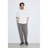引き揃え天竺バックメッセージロゴTシャツ | AZUL BY MOUSSY | 詳細画像4 