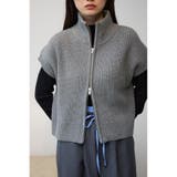GRY | ジップアップニットベスト | AZUL BY MOUSSY