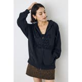 BLK | ダブルジップアソートロゴフーディ | AZUL BY MOUSSY