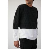 柄BLK5 | SWITCHING KNIT PULLOVER | AZUL BY MOUSSY