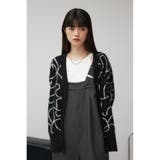 ライン柄ニットカーディガン | AZUL BY MOUSSY | 詳細画像1 