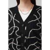 ライン柄ニットカーディガン | AZUL BY MOUSSY | 詳細画像7 