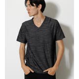 RANDOM TACK BORDER V/N TEE | AZUL BY MOUSSY | 詳細画像1