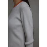グリッターリブ長袖ニットトップス | AZUL BY MOUSSY | 詳細画像19