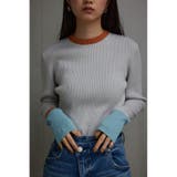 グリッターリブ長袖ニットトップス | AZUL BY MOUSSY | 詳細画像11